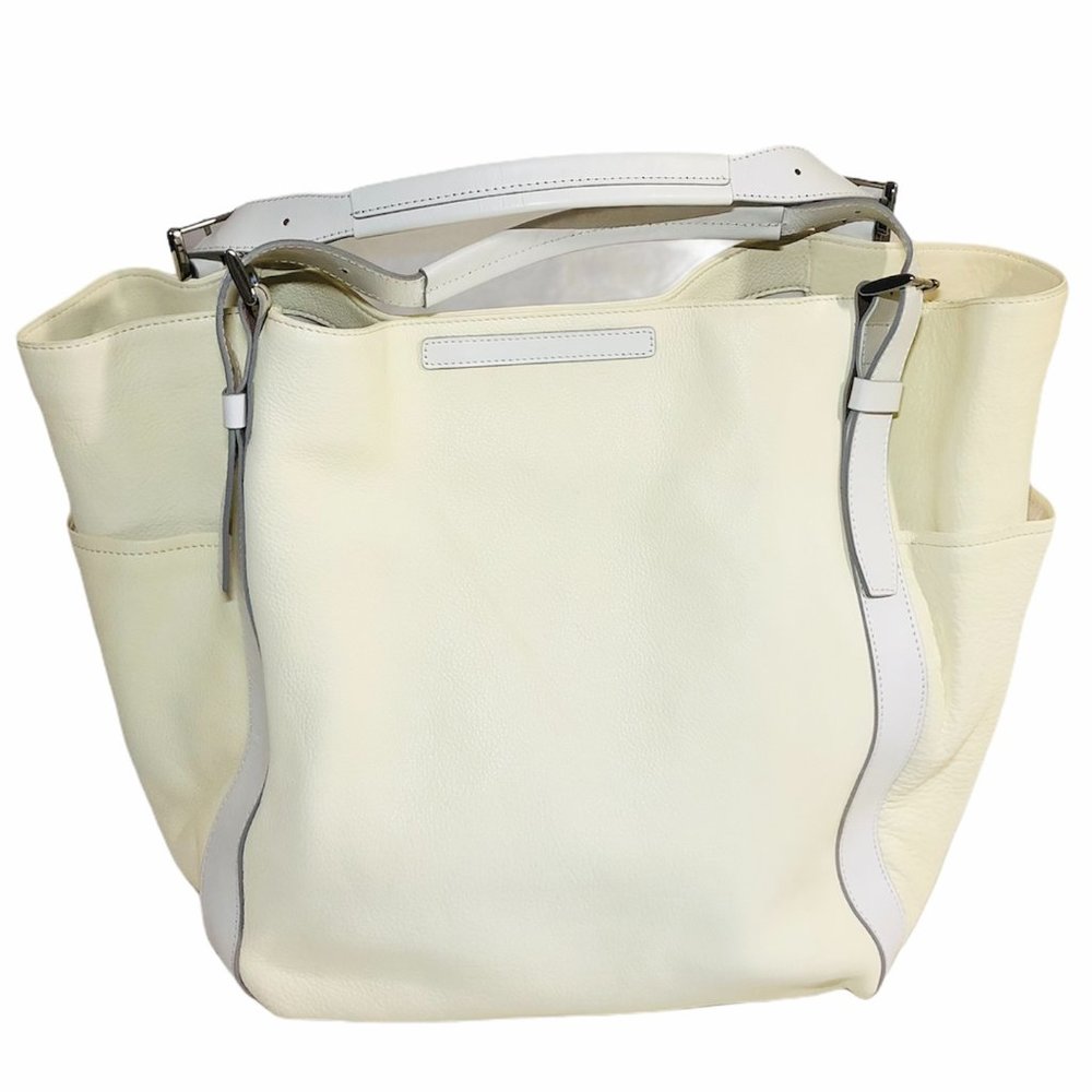 New Sazaby Japan Large Beige Leather Tote